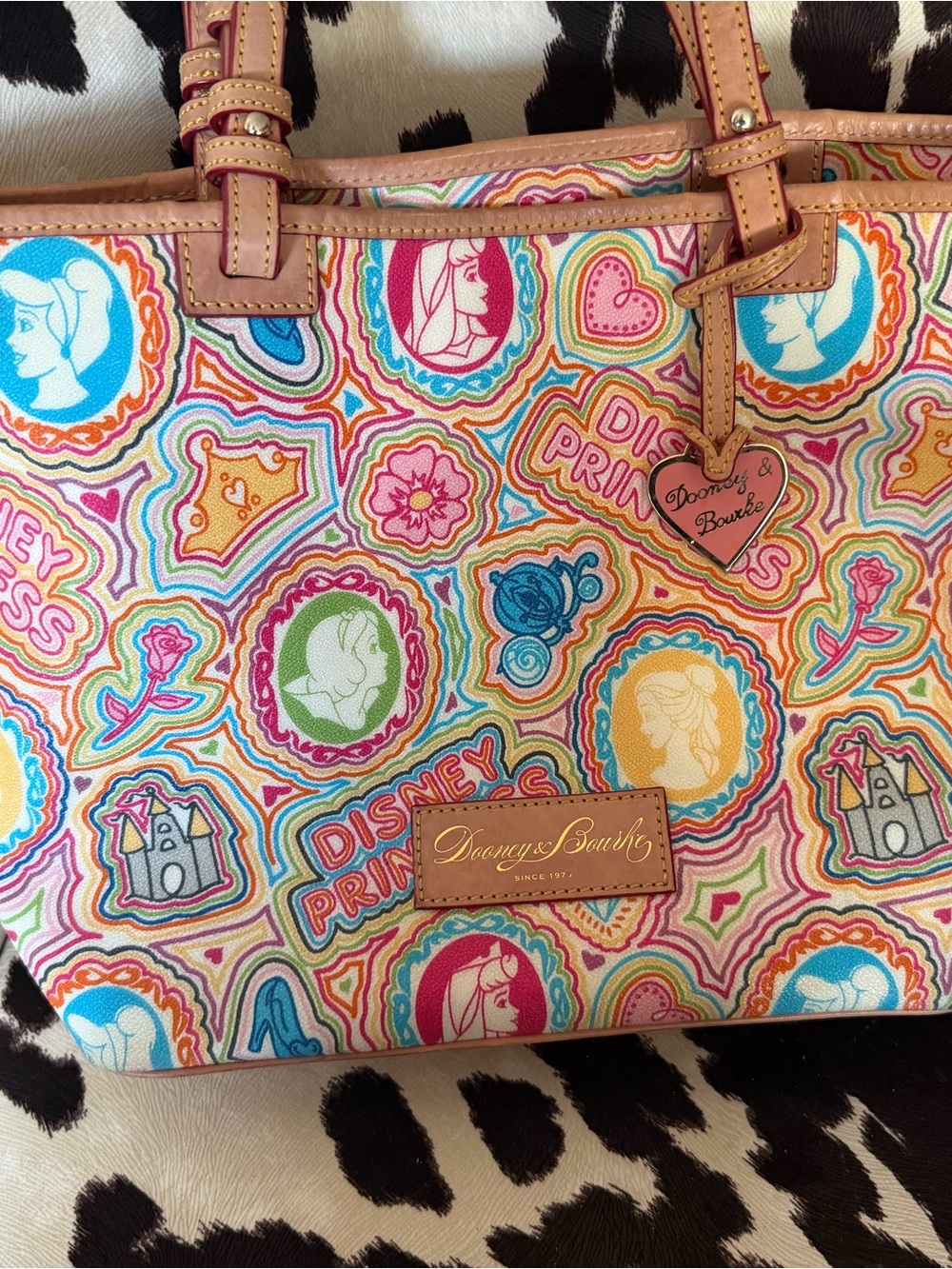 Dooney & Bourke Multicolor Disney Princess Canvas Tote